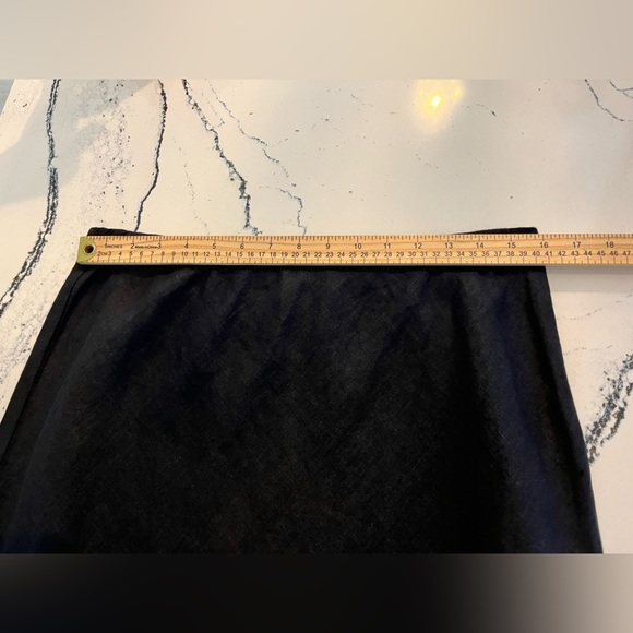 NEW! Madewell Linen Maxi Slip Skirt in Juniper Berry black NU609 $128 size 14 - Picture 11 of 11